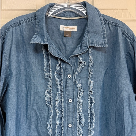 Pilcro by Anthropologie Casual Blue Button Down Shirt - Picture 6 of 14